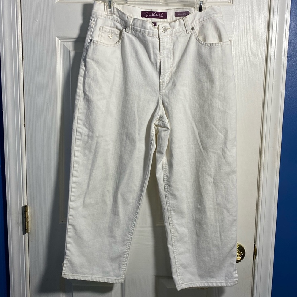 Gloria Vanderbilt Adriana Stretch Denim Crop Jeans White Size 12